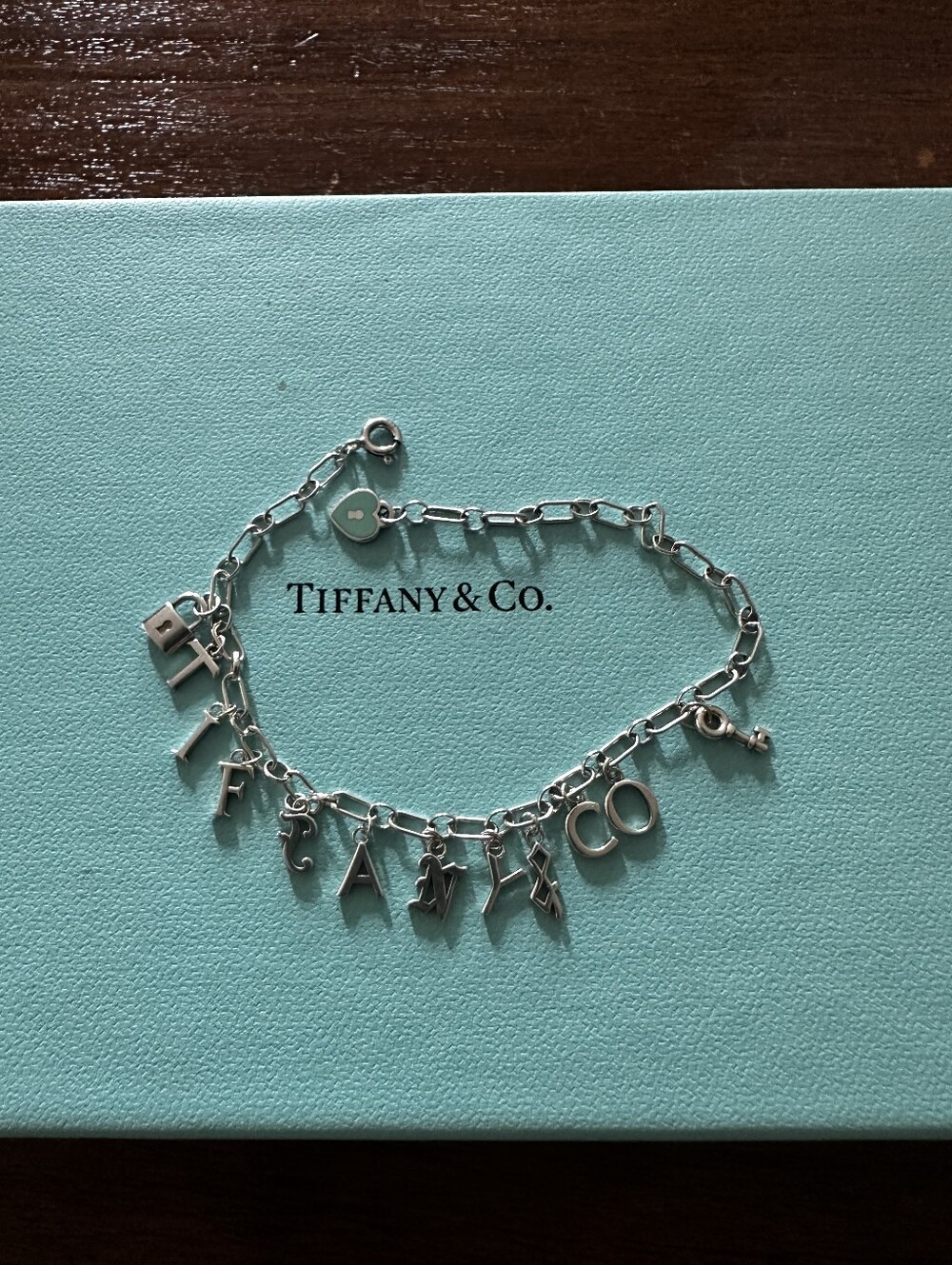 Tiffany & Co. Letters Charm Bracelet